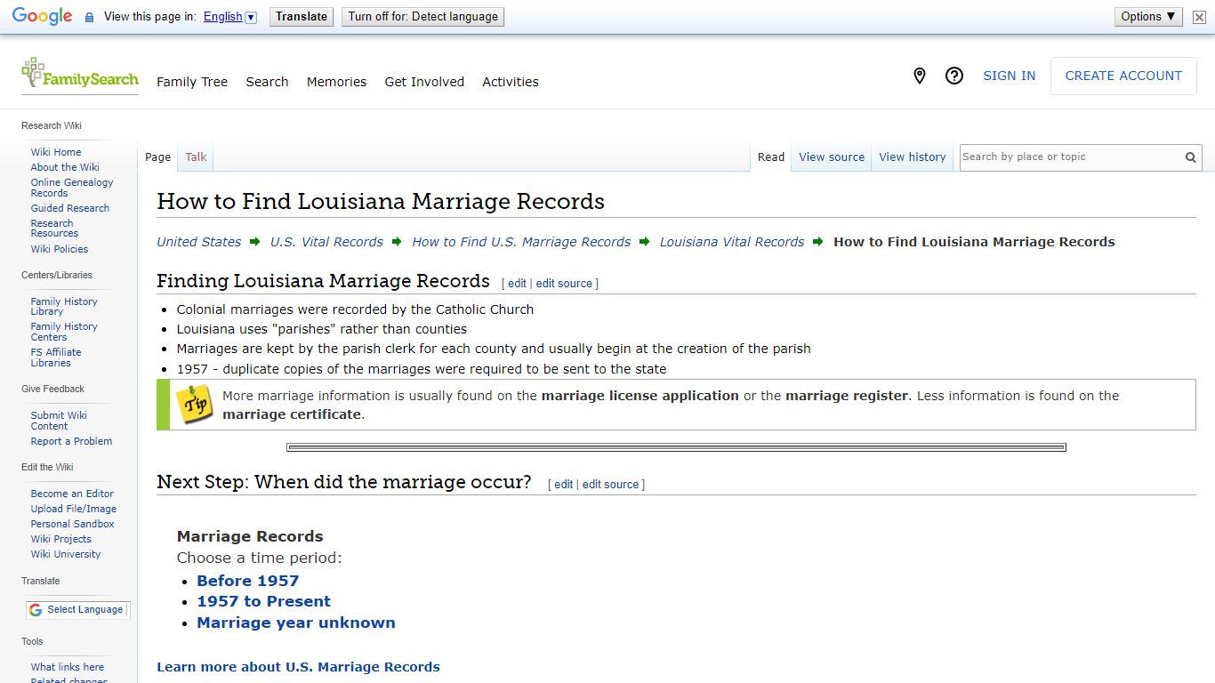 How to Find Louisiana Marriage Records • FamilySearch